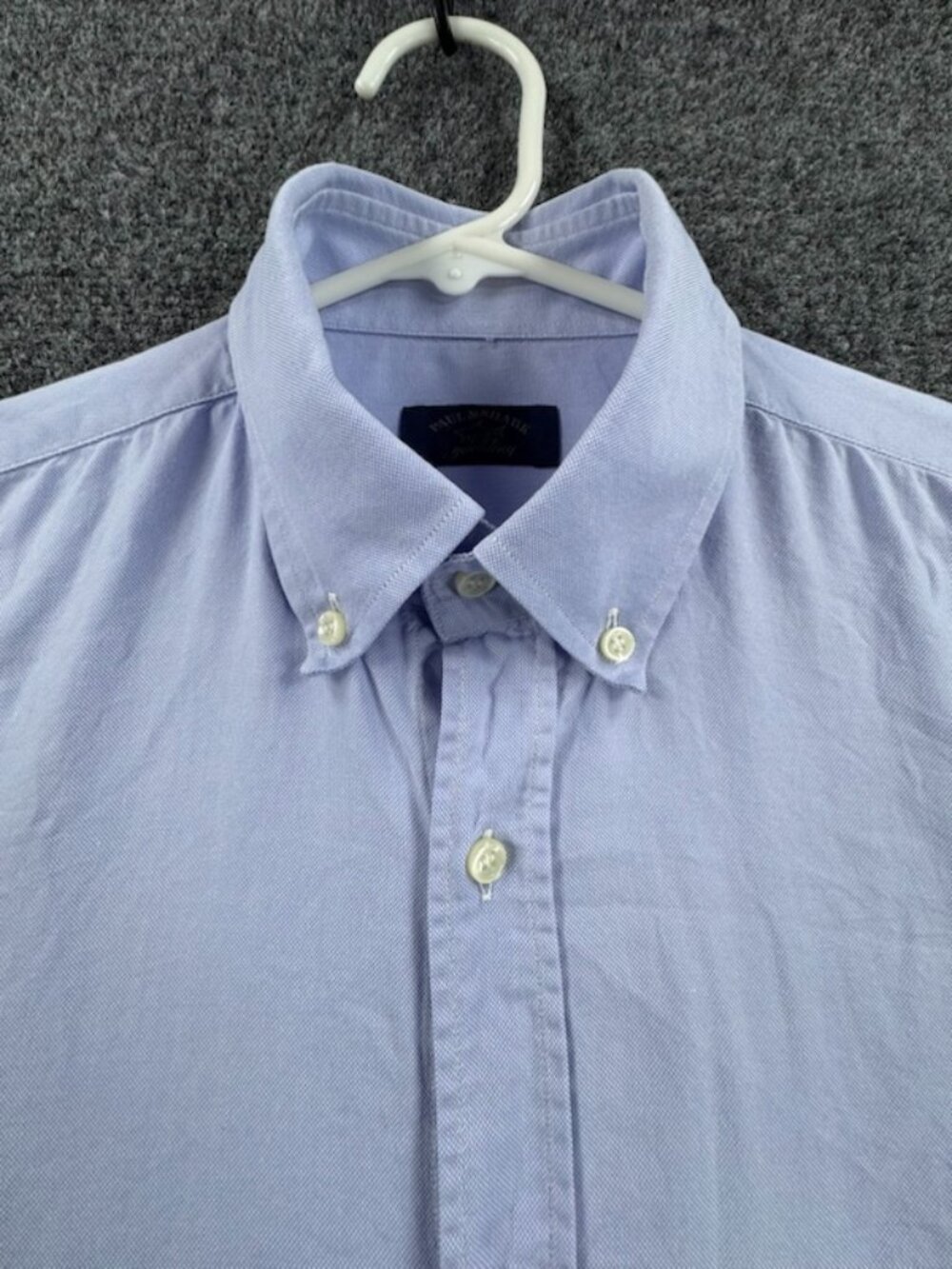 Paul & Shark Oxford OCBD Button-Down 41 Italy Logo Blue Solid Mens Long Sleeve
